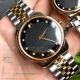 Perfect Replica Movado Black Enamel Diamond Markers Dial Couple Watch (2)_th.jpg